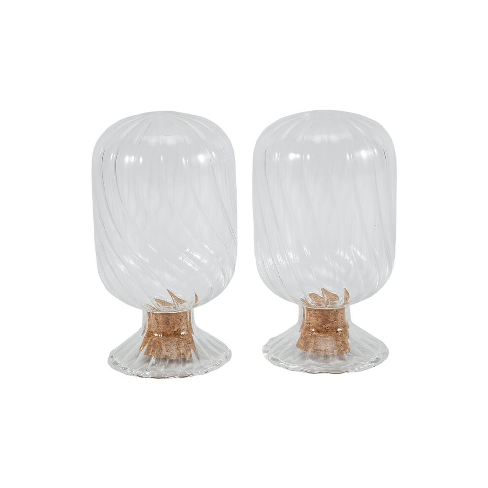 2 Set Helix Shaped Match Holder, Glass Matches Cloche For 4 Inch, Upside Down Match Holder Jar Not Include Matches 4713194489198