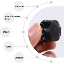 4Pcs Electric Guitar Top Hat Knobs Speed Volume Tone Control Knobs Compatible for  LP Style Guitar