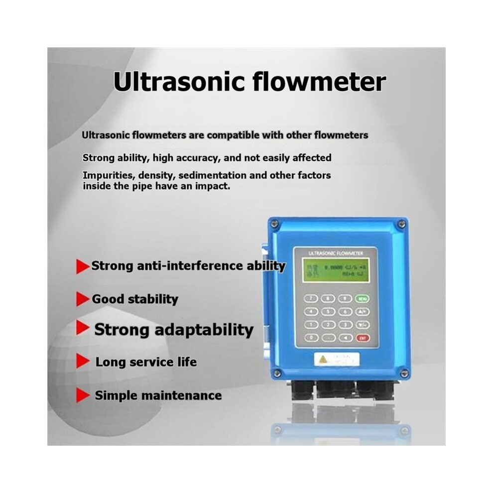 Tuf-2000B-Tm-1 Ultrasonic Liquid Water Flowmeter Wall-Mounted Tm-1 Transducers Rs485 Modbus Digital Flowmeters Au 4711268298530