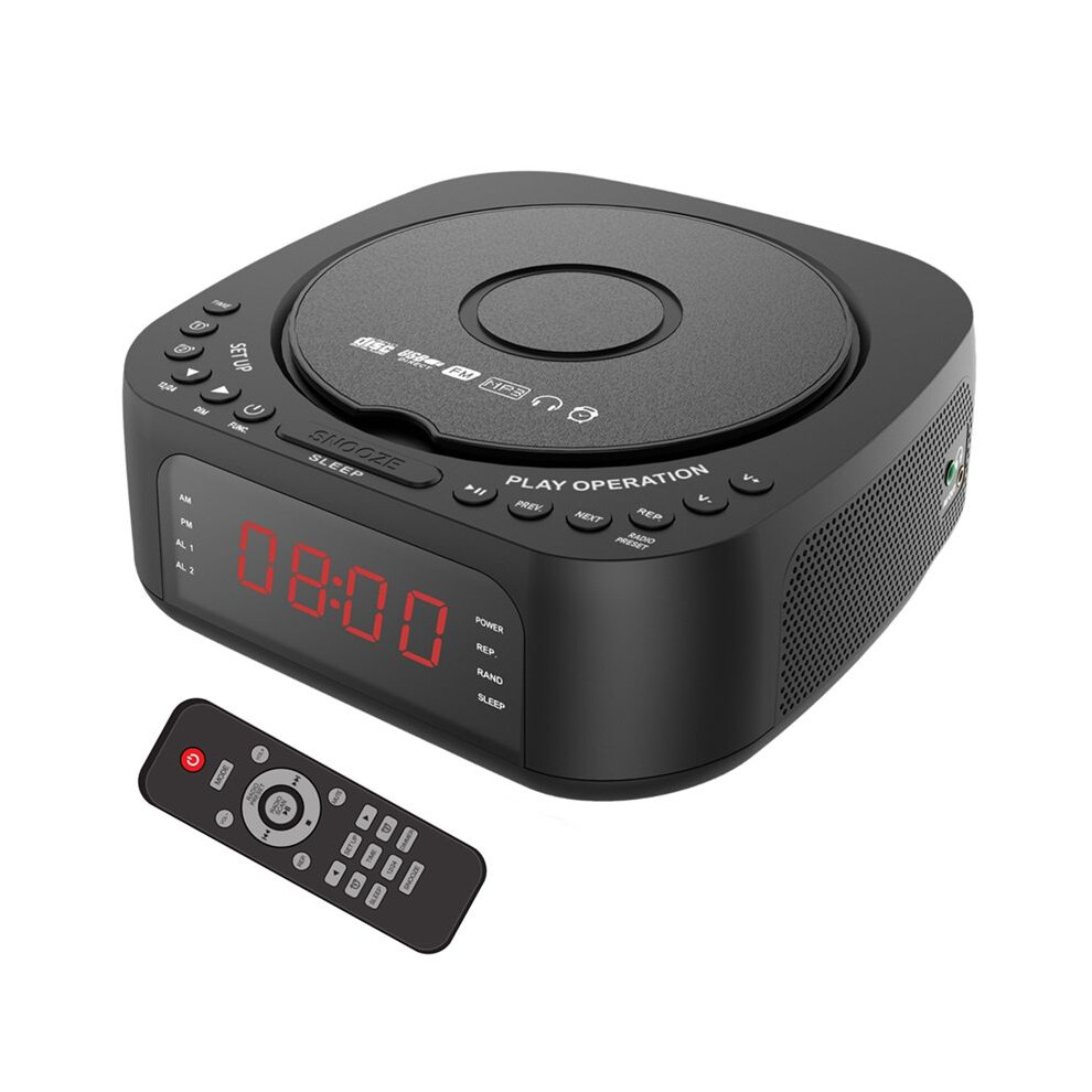 Protable Dvd Player Vcd Player Fm Alarm Clock Radio Speaker Music Player Home Cd Player Uk Plug 4712279307983