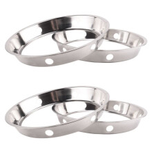 4PCS Stainless Steel Wok Ring Metallic Round Bottom Wok Rack 10.43X11.8Inch Universal Size Inch for Gas Stove Fry Pans