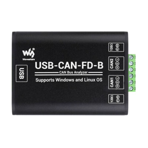 Waveshare USB to CAN FD-B Adapter Industrial CAN/CAN FD Bus Data Logic Analyzer with Communication for Windows/Linux