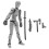 Robot Action Figure, 3D Printed with Full Articulation for Stop Motion Animation Gray 1