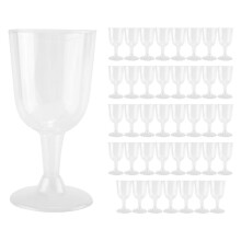 Doorzichtig Plastic Wijnglas, Recyclebaar - Onbreekbaar Wijnbeker - Wegwerp- en Herbruikbare Bekers voor Champagne, Dessert 40 Stuks