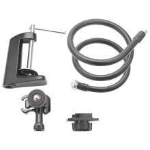 Suporte para Webcam, Suporte para Montagem em Webcam com BraçO e BraçAdeira FlexíVel de PescoçO de Ganso, Terno para  Webcam C920, C922, C930
