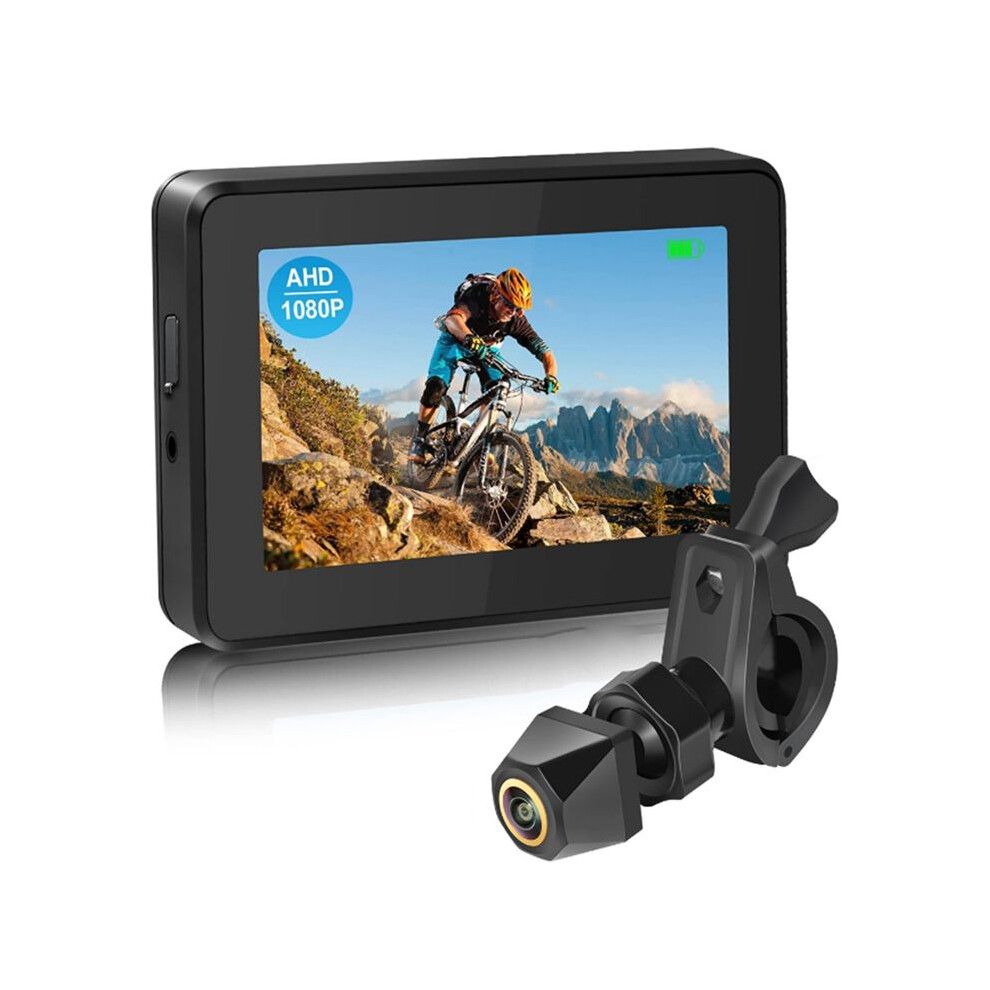 Handlebar Bike Mirror, 1080P Bicycle Rear View Camera With 4.3In Monitor Night Vision Function For Mountain Bike, E-Bike 4711121477768