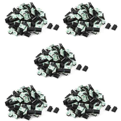 500 Pcs Collier Adhesif de Cable Cordon Support de Cable Cravate Clip