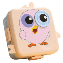 Lunch Box with Cutlery and Seasoning Box Divider, Microwave Lunch Box, Leak-Proof Food Container