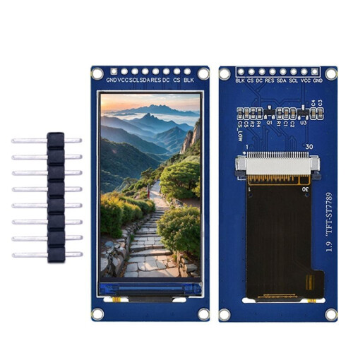 1.9 Inch IPS Full Viewing Angle TFT LCD Display Module 170x320 High-Definition Color Screen SPI Serial Interface 1