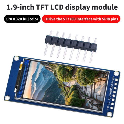 1.9 Inch IPS Full Viewing Angle TFT LCD Display Module 170x320 High-Definition Color Screen SPI Serial Interface 2