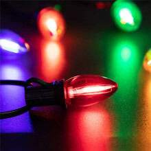 25 Lampadine LED Colorate In Plastica Infrangibili per Decorazioni per Feste,  Lampadine Multicolore per Candele, per Giardino Sul Tetto Delle