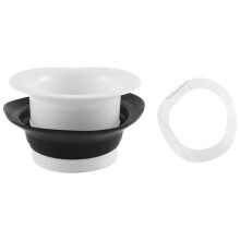 Potenziatore per Grancassa nel Gomma ABS Rinforzatore per Grancassa con Protezione per Foro Porta Nera, Testa per Tamburo con Foro Microfono, Bianca