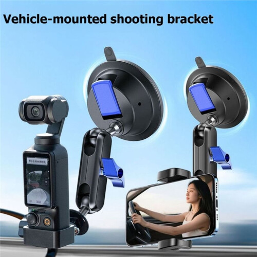 Suporte de Celular para Carro com Braço Longo e Ventosa, Ajuste Flexível de 360 Graus para  Pocket 3 1