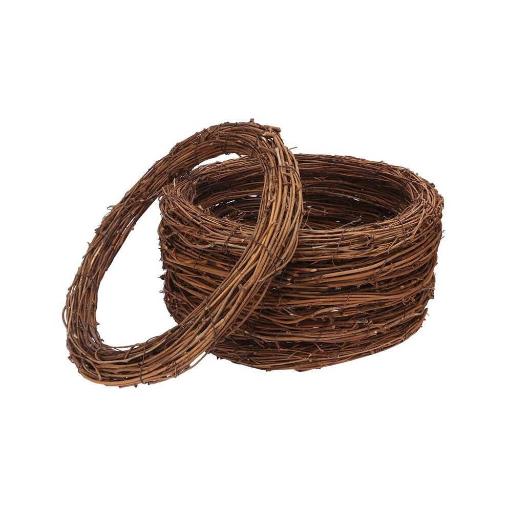 6 Pcs 12 Inch Natural Grapevine Wreath Set, Hand-Woven Vine Branch Wreaths For Diy Crafts, Christmas Decorations 4711331917542
