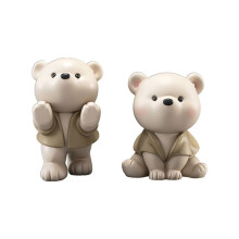 Cute Bear Decorative Bookends, Unique Book Ends to Hold Books Heavy Duty Book Holder Organizer Stopper for Home Decor