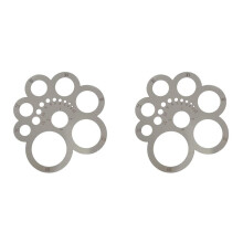 2X Leather Cutting Tool Corner Cutter Circle Drawing Template Metal Ruler for Leathercraft Woodworking Sewing DIY