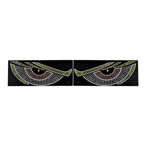 1 Pair LED Car Dynamic Devil Eye Light Sticker USB Car Evil Eyes Warning Lamp Car Windshield  Eye Lights,C