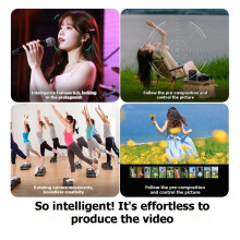 Caméra Vidéo Numérique 5K avec Stabilisation Électronique de L'Image (EIS), Double Objectif, Wi-Fi, Format de Poche, Idéale pour les Vlogs et les