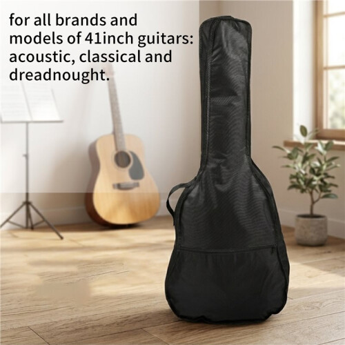Akustisk GitarrväSka GitarrväSka med Bakre HäNgslinga för 41 Tum Akustisk Gitarr Elektrisk Gitarr Bas Klassisk Gitarr 2