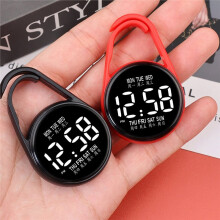 Fashionable LED Digital Pocket Watch with Night Light and Stationary Bezel