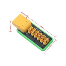0-100V 50A XT90 to XT30 6-Port Power Distribution Board W Protective Shell/Mounting Hole for Drone/RC Boat No Hole