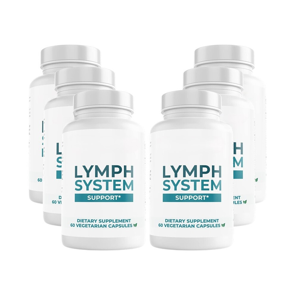 (6pcs) Lymph System Support-Lymphatic Drainage Supplement for Women & Men-60 Capsules
