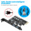 Carte D'Extension PCI Express 2  USB/USB-C 5 Gbit/S USB 3.2 Gen1 USB 3.0 PCIe pour Windows/Linux 5