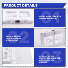Boîtier de Cassette Audio Ouvert pour Magnétophone à Bobines DIY, Coque en Plastique Blanche