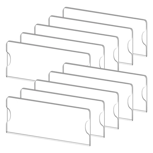 Suporte de Placa de Nome AcríLico Premium, 2X8 Polegadas, Suporte de Placa de PláStico AcríLico Transparente, Placas de Nome de Parede para