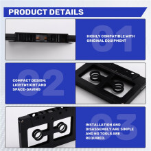 Open Audiocassettebehuizing voor Doe-Het-Zelf Spoelbandcassettes, Plastic Behuizing, Zwart