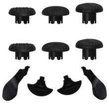 10 in 1 Joystick Kit for PS5  Dualsense Controller Replacement Thumbsticks Joysticks Grip and 4 Paddles Black