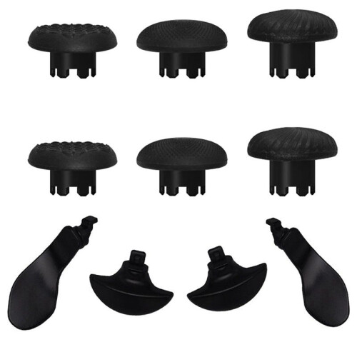 10 in 1 Joystick Kit for PS5  Dualsense Controller Replacement Thumbsticks Joysticks Grip and 4 Paddles Black