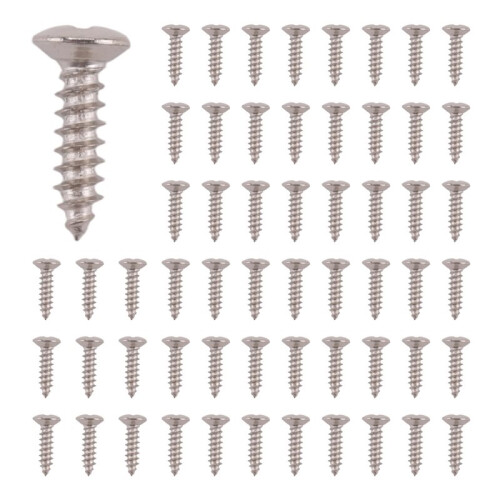 100 St Gitarr Valskyddsskruvar för  Strat/Tele Elgitarr Bas Silver