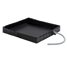 Piatto Doccia Portatile, Base Doccia Pieghevole da 41x41 Pollici e Pavimento per Lavabo con Tubo di Scarico Staccabile, Ideale per , Esterno