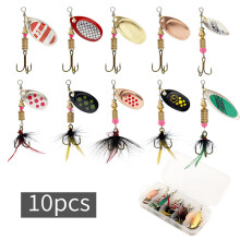 Lure Blinker Set: Edelstahl, 9cm, Mehrfarbig, für Raubfischangeln, 11-teilig Satz C