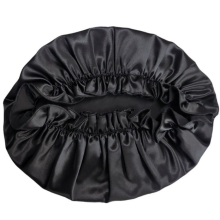 Bonetă de dormit de lux din mătase 30 Momme pentru femei Black