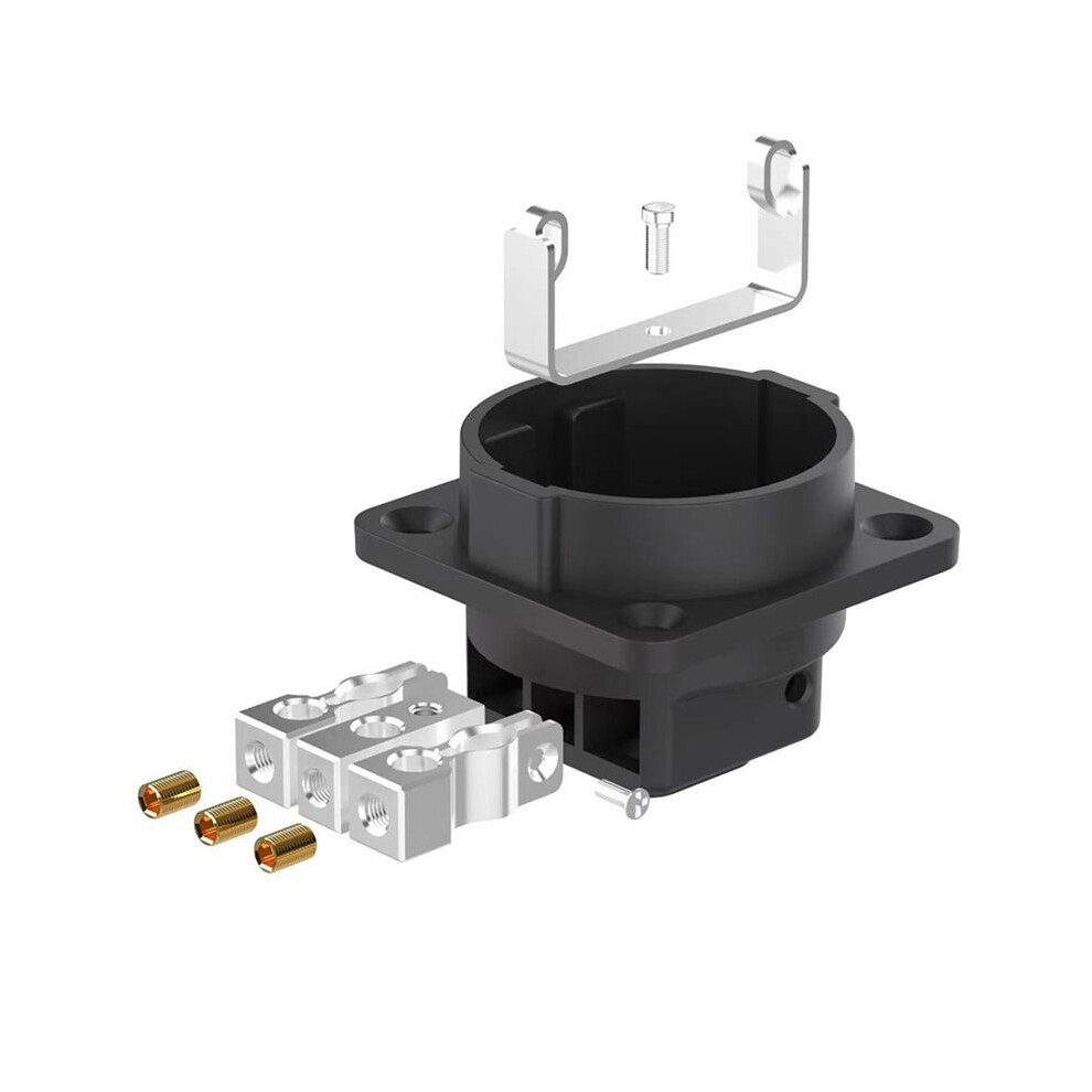 Es3r Pure Copper Power Outlet Eu Schuko Socket Rhodium Plated Ac 250V 16A 2Pin Iec Inlet Schuko Chassis Socket Eu Plug 4711052544775