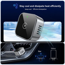2 In1 Wireless Carplay Android AUTO Car Adapter WiFi & AI Box Wired CarPlay to Wireless Carplay Black