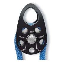 Rock Climbing Pulley Aluminum Alloy 22KN Light-Weight Portable Heavy Duty Single Fixed Swing Pulley Black