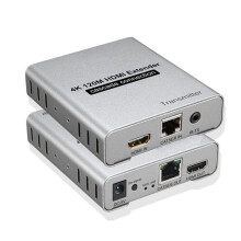 Extender Compatibile  4K 120M su Cavo RJ45 Cat5e/6, Trasmettitore di Estensione Video Ethernet, Supporto per Connessione A Cascata