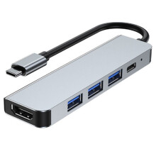 5  USB C Hub to 4K -Compatible PD Fast Charge USB 3.0 2.0 HUB 4K 30Hz Charging Docking