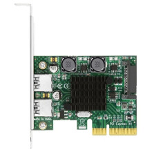 2 USB 3.1 Expansion Card PCIE X4 to USB 3.1 Expansion Card Adapter Card ASM3142 Chipset for Desktop