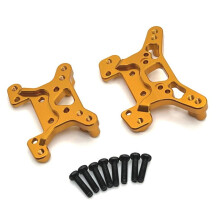 Front and Rear Suspension Bracket Kit for 1/14 144016 144018 1/14 1/12 RC Car Upgrade Accessories Gold