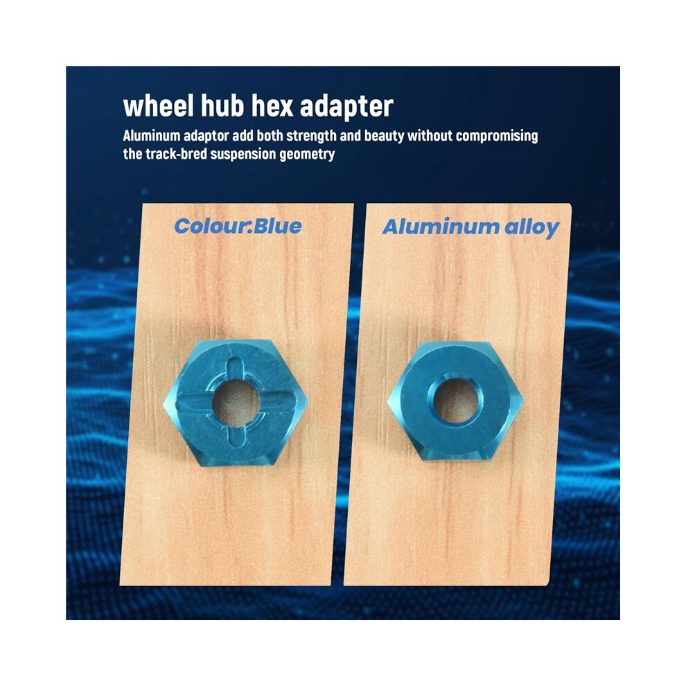 Aluminum Alloy 12Mm Combiner Wheel Hub Hex Adapter Upgrades For 144001 1/14 Rc Car Spare Parts, 4713493847149