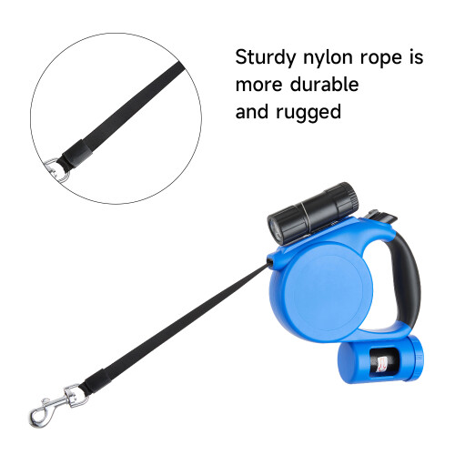 Living And Home 5m Retractable Dog Leash with Non-Slip Handle and LED Torch 2