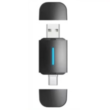 2-in-1 Draadloze CarPlay-Adapter & voor Android Auto Box Dual Interface Type-C/USB Universele CarPlay-Adapter