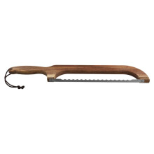 Bread Knife, Wooden Bread Bow Knife for Homemade Bread,16.5inch Serrated Sourdough Cutter Fiddle Bow Bread Slicer Knife