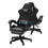 (Black)Massage Gaming Chair Recliner with Footrest 1