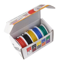 Fio Elétrico 22AWG Fios de Silicone Flexíveis Fio de Cobre Estanhado Trançado Calibre 22 5 Cores 16,4 Pés/5 M Cada