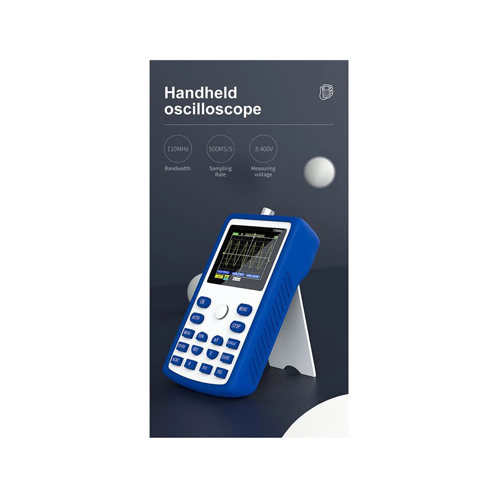 1C15 Handheld Oscilloscope Digital Sampling Rate 500Ms/S Analog Bandwidth 110Mhz Support Waveform Storage Eu Plug 4712350136501